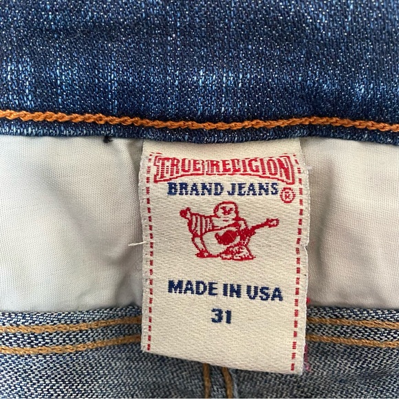 True Religion Becca Flare Jeans, size 31, acid wash & distressed. Light Blue. - Picture 4 of 12